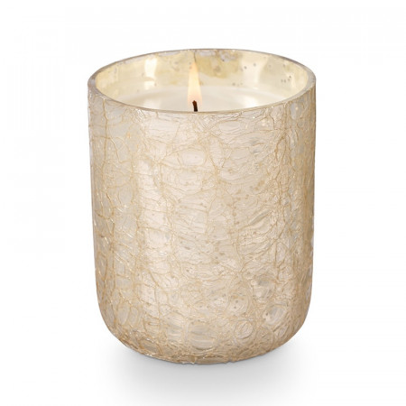 Bougie parfumée cardamome fraîche et éclat d'agrumes en verre craquelé avec boîte cadeau 235g Illume - Winter White 