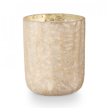 Bougie parfumée cardamome fraîche et éclat d'agrumes en verre craquelé avec boîte cadeau 235g Illume - Winter White 