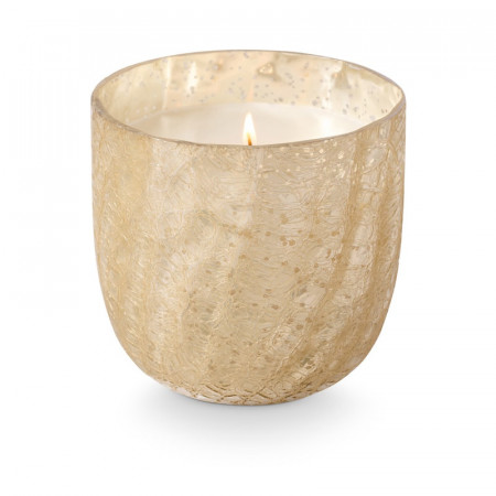Bougie parfumée cardamome fraîche et éclat d'agrumes en verre craquelé avec boîte cadeau 610g Illume - Winter White 