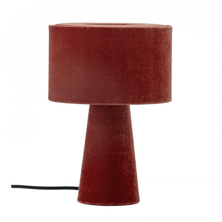 Lampe de table en velours rouge style élégant Bloomingville - Emmie 
