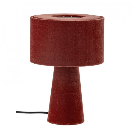 Lampe de table en velours rouge style élégant Bloomingville - Emmie 