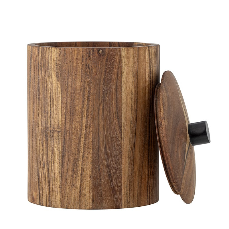 Pot avec couvercle en bois d'acacia - Petro 