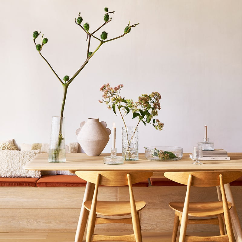 Vase avec design 3D en verre transparent Urban Nature Culture - Esa 