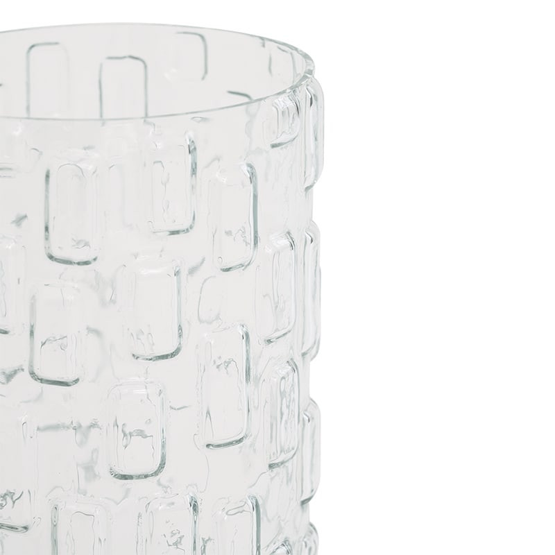 Vase avec design 3D en verre transparent Urban Nature Culture - Esa 