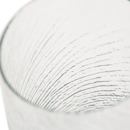 Vase en verre recyclé transparent nervuré et biseauté Urban Nature Culture - Flyt 