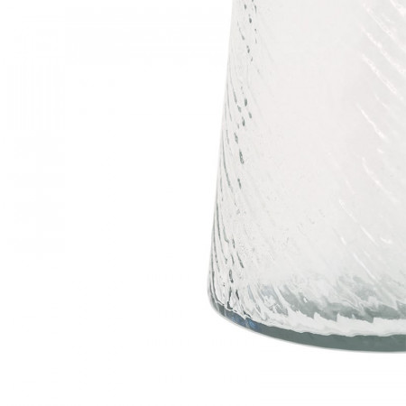 Vase en verre recyclé transparent nervuré et biseauté Urban Nature Culture - Flyt 