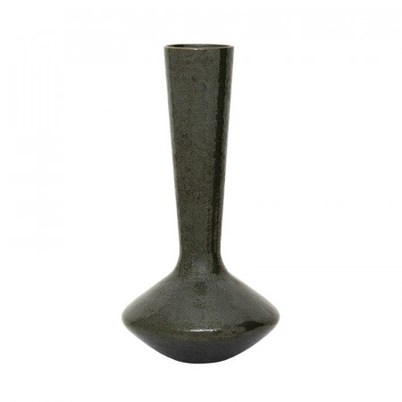 Vase long en céramique tons vert brillant Urban Nature Culture - Tynn 