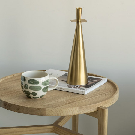 Table d'appoint ronde en bois indonésien Urban Nature Culture - Dizain 