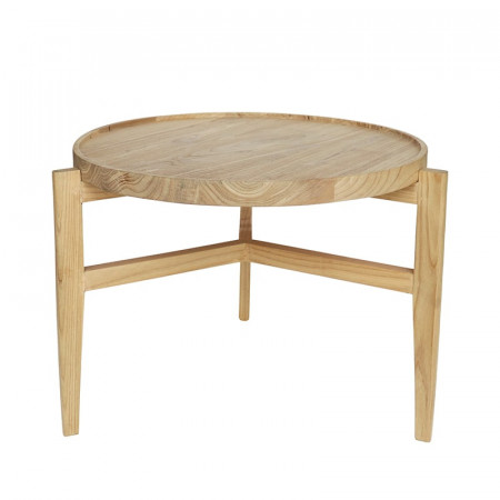 Table d'appoint ronde en bois indonésien Urban Nature Culture - Dizain 