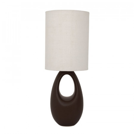 Lampe design marron abat-jour en tissu beige Urban Nature Culture - Re-Discover 