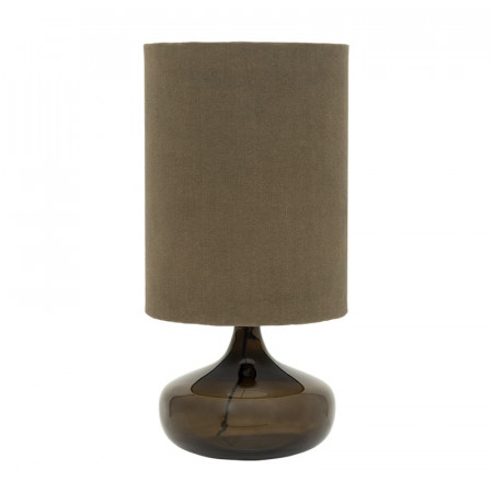 Lampe design avec pied en verre recyclé forme organique vert kalamata Urban Nature Culture - Luz 