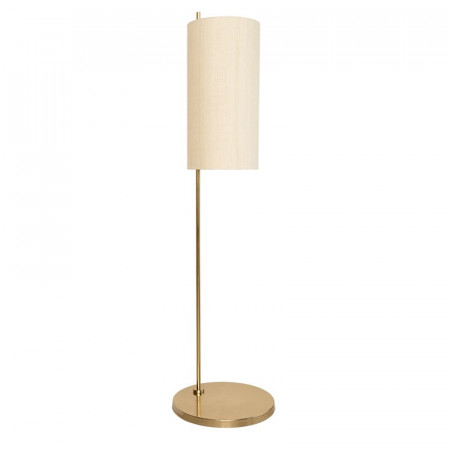 Lampadaire design 170cm doré et abat-jour en soie couleur thé Urban Nature Culture - Oro 