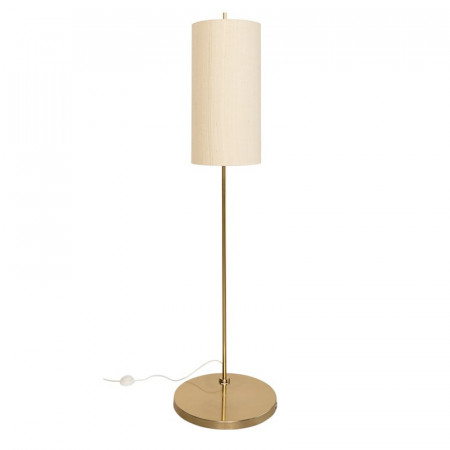 Lampadaire design 170cm doré et abat-jour en soie couleur thé Urban Nature Culture - Oro 