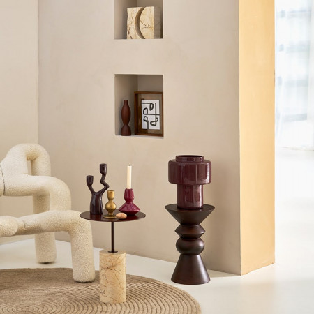 Lampe de table ou de chevet en verre opaque caramel fudge Urban Nature Culture - Finn 