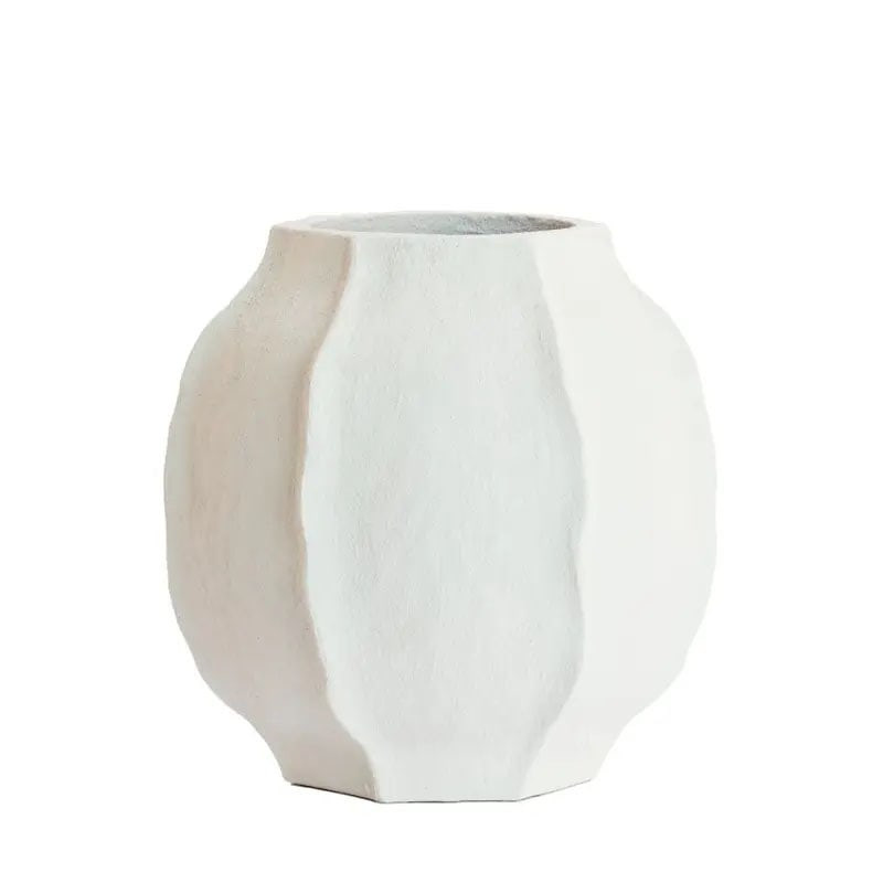 Vase déco blanc mat H40,50 cm - Sia 