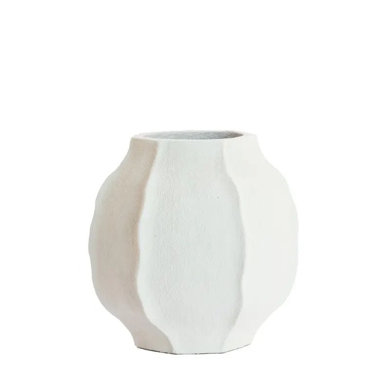 Vase déco blanc mat H35 cm - Sia 