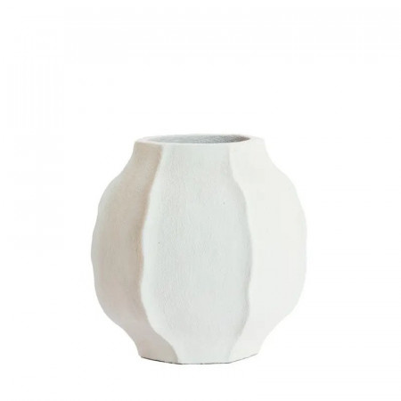 Vase déco blanc mat H35 cm - Sia 