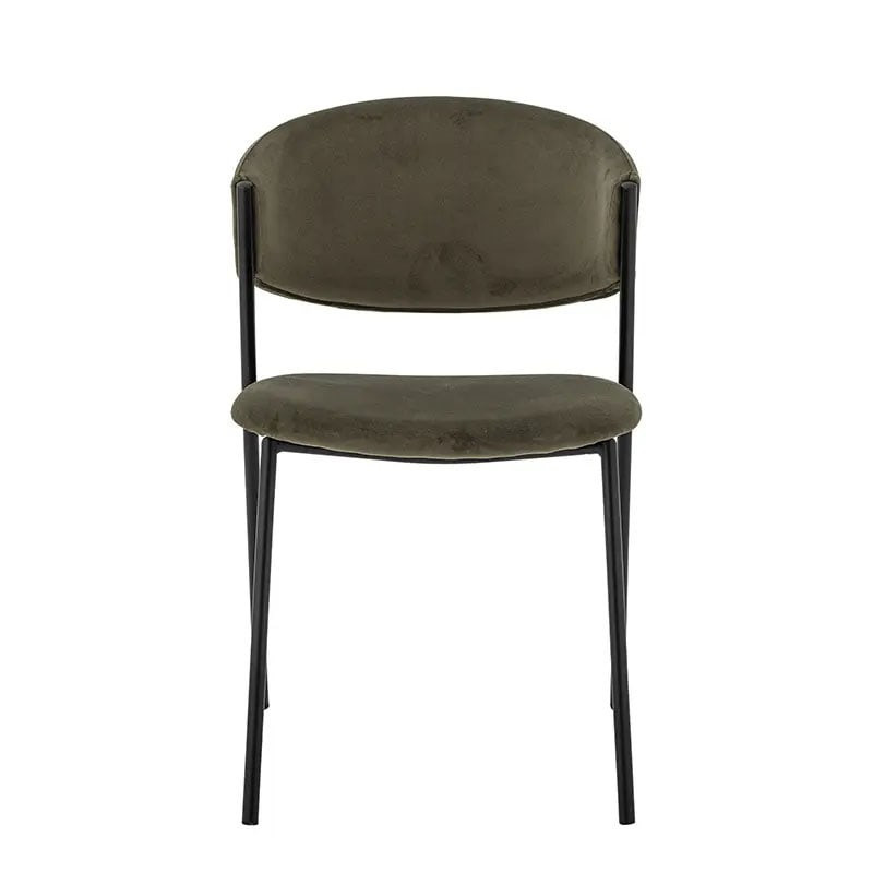 Chaise en velours kaki - Marlo 