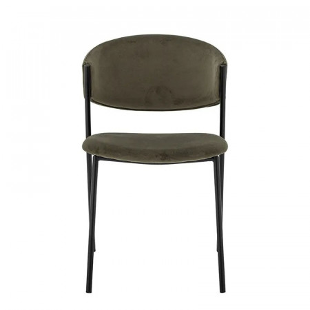 Chaise en velours kaki - Marlo 