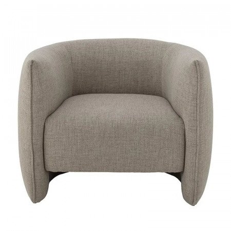 Fauteuil de salon rond en tissu beige - Bacio 