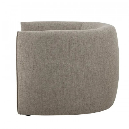 Fauteuil de salon rond en tissu beige - Bacio 