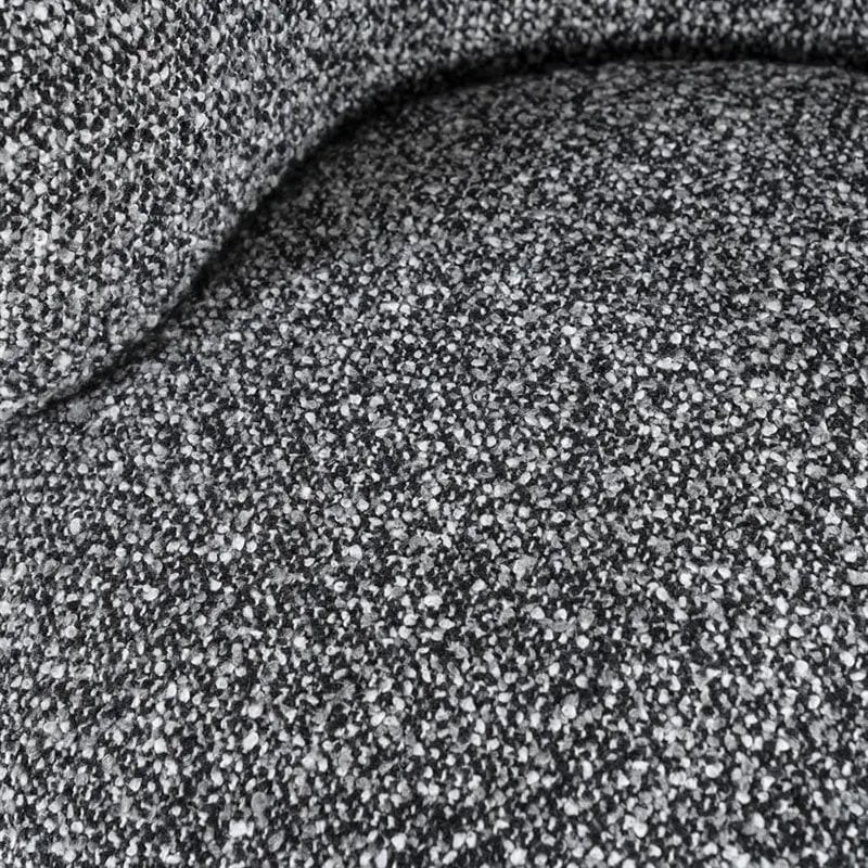 Fauteuil rond tissu gris design pivotant - Mae 