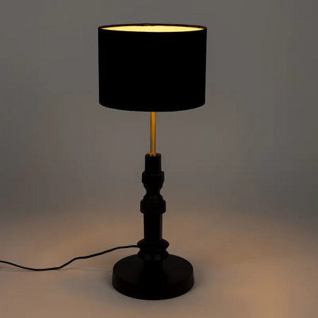 Lampe noire et or design - Totem 