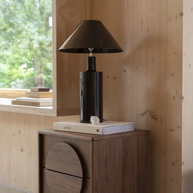 Lampe design en métal noir brillant - Wonders 