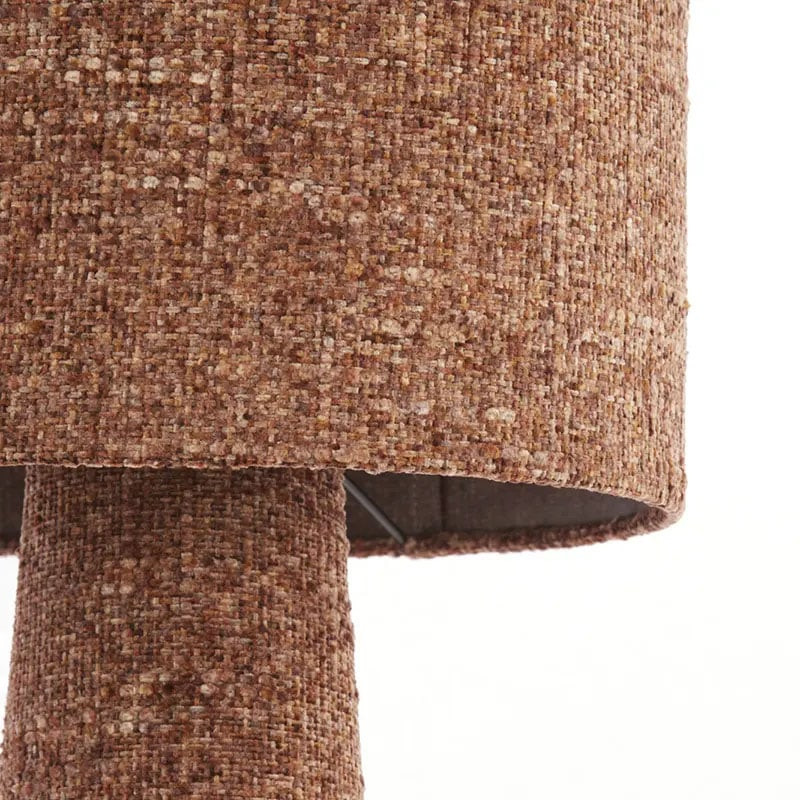 Lampadaire en tissu moucheté bordeaux - Mic  Lampadaire en tissu moucheté bordeaux - Mic