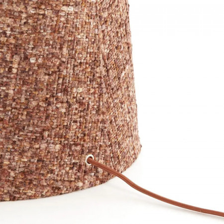 Lampadaire en tissu moucheté bordeaux - Mic 