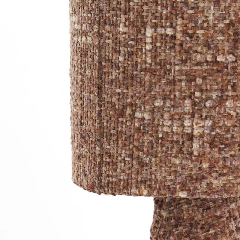 Lampe de table en tissu moucheté bordeaux - Mic  Lampe de table en tissu moucheté bordeaux - Mic