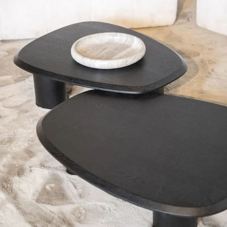 Table basse noire organique - Lanio 