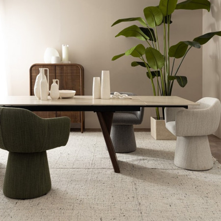 Buffet haut 4 portes en bois de manguier - Sanoa 