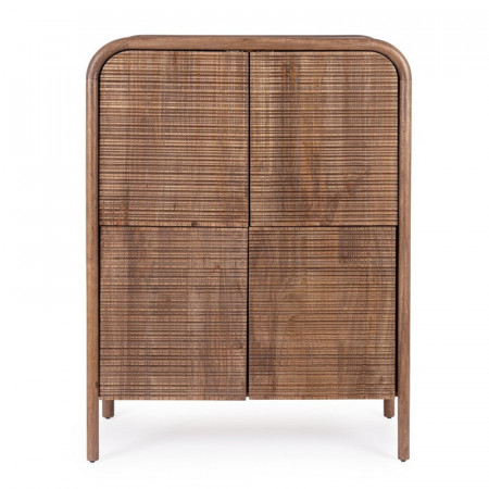 Buffet haut 4 portes en bois de manguier - Sanoa 