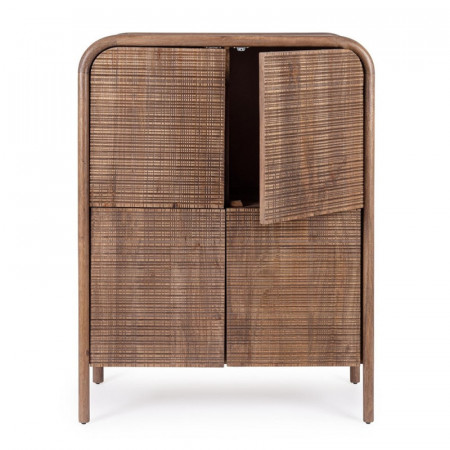 Buffet haut 4 portes en bois de manguier - Sanoa 