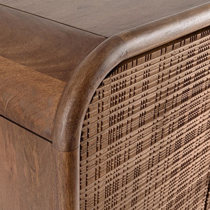 Buffet haut 4 portes en bois de manguier - Sanoa 