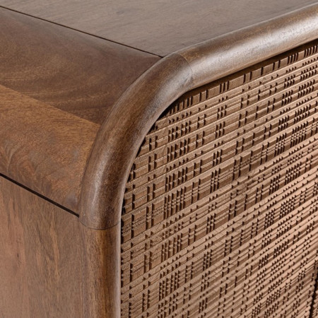 Buffet haut 4 portes en bois de manguier - Sanoa 