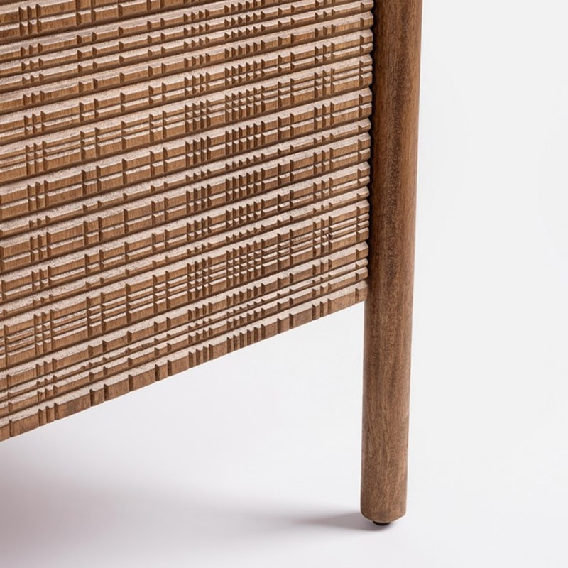 Buffet haut 4 portes en bois de manguier - Sanoa 