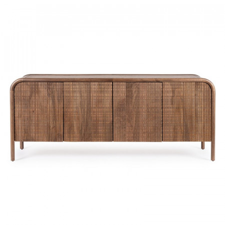 Buffet 4 portes en bois de manguier finition marqueté - Sanoa 