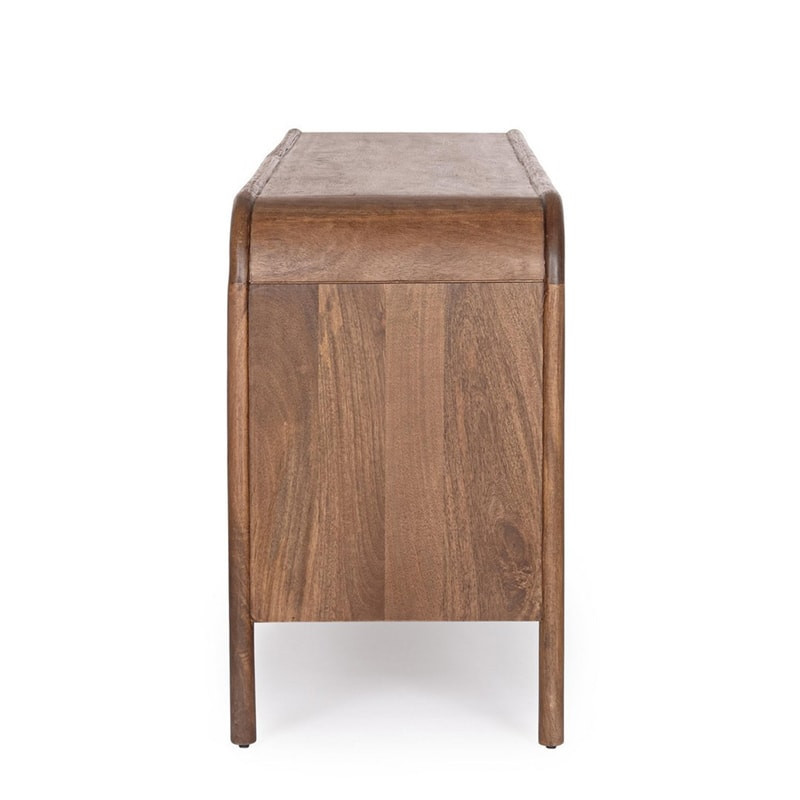 Buffet 4 portes en bois de manguier finition marqueté - Sanoa 