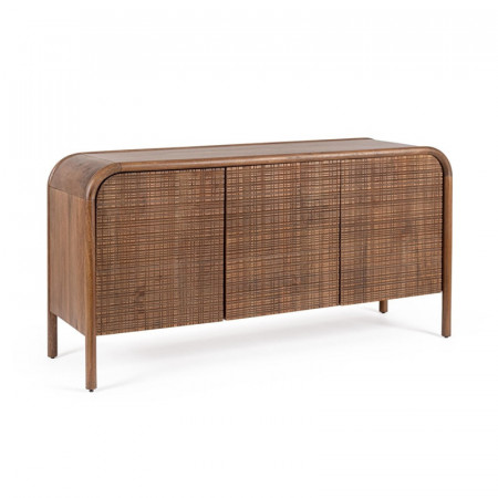 Buffet 3 portes en bois de manguier finition marqueté - Sanoa 