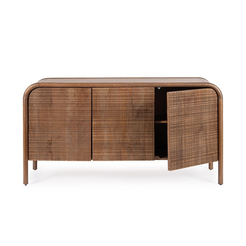 Buffet 3 portes en bois de manguier finition marqueté - Sanoa 
