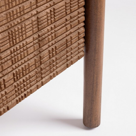 Buffet 3 portes en bois de manguier finition marqueté - Sanoa 