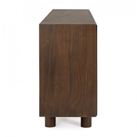 Grand Buffet 4 portes en bois d'acacia et marbre - Hemson 