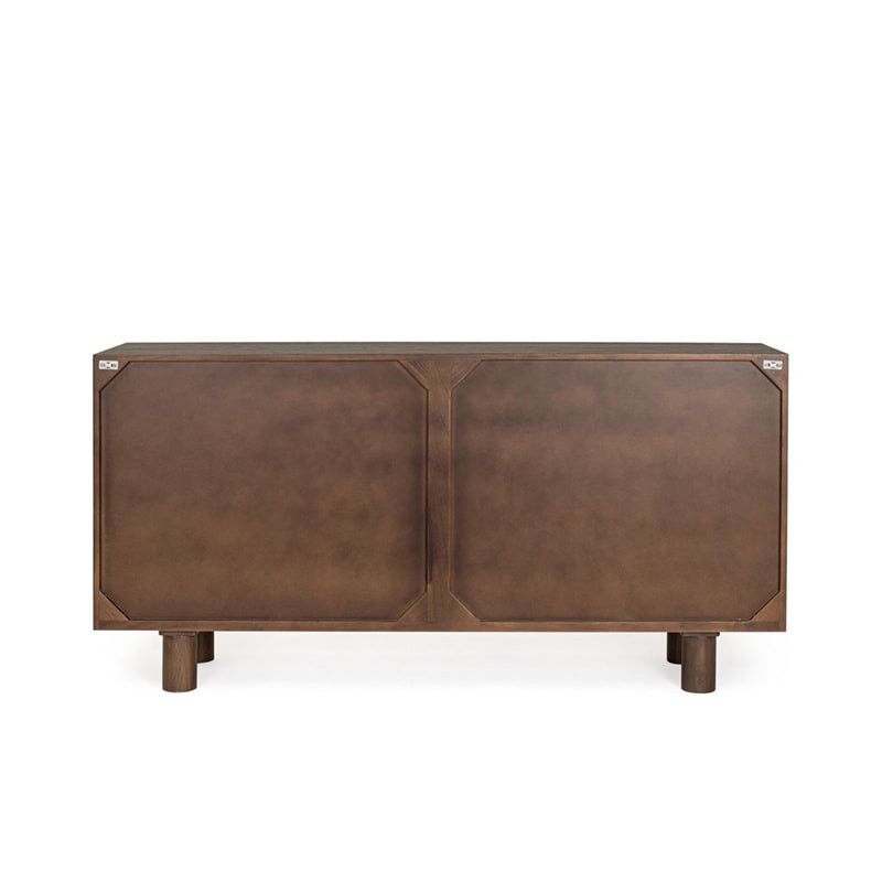 Buffet 4 portes en bois d'acacia et marbre - Hemson 