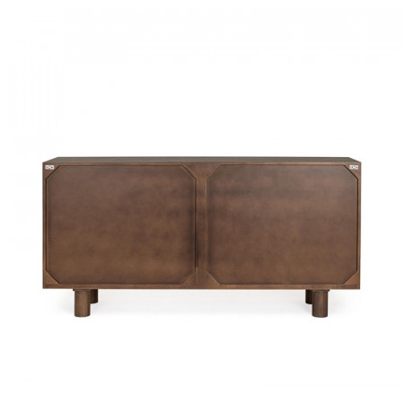 Buffet 4 portes en bois d'acacia et marbre - Hemson 