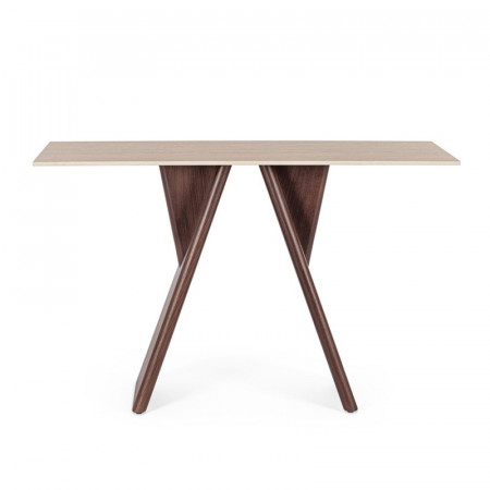 Console en grès cérame effet travertin - Maïko 