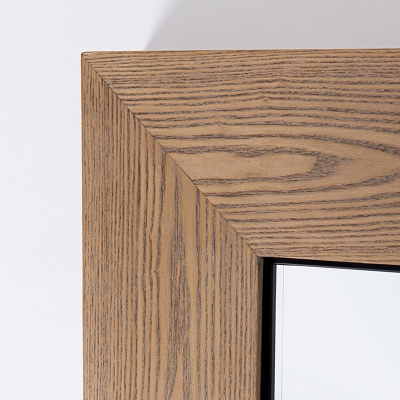 Grand miroir rectangulaire avec cadre en bois clair H 182,50 cm - Aymira 