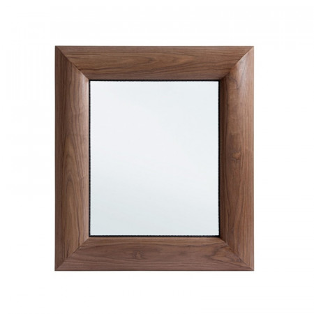 Miroir carré avec cadre en bois de noyer - Bulga 