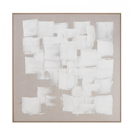 Tableau mural texturé gris et blanc 142 cm - Maco 